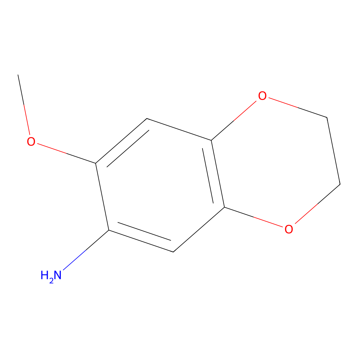 7-Methoxy-2,3-dihydrobenzo[b][1,4]dioxin-6-amine molecular structure, CAS 76958-06-0