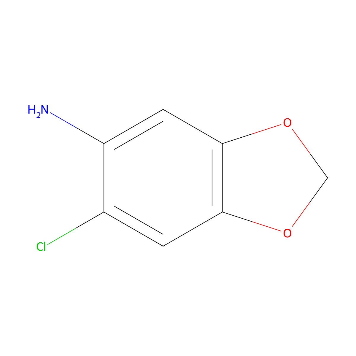 6-Chloro-1,3-benzodioxol-5-amine molecular structure, CAS 76958-07-1