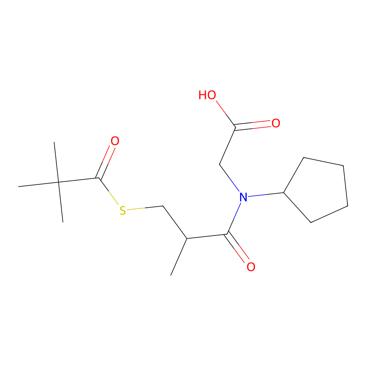 Pivalopril molecular structure, CAS 76963-39-8