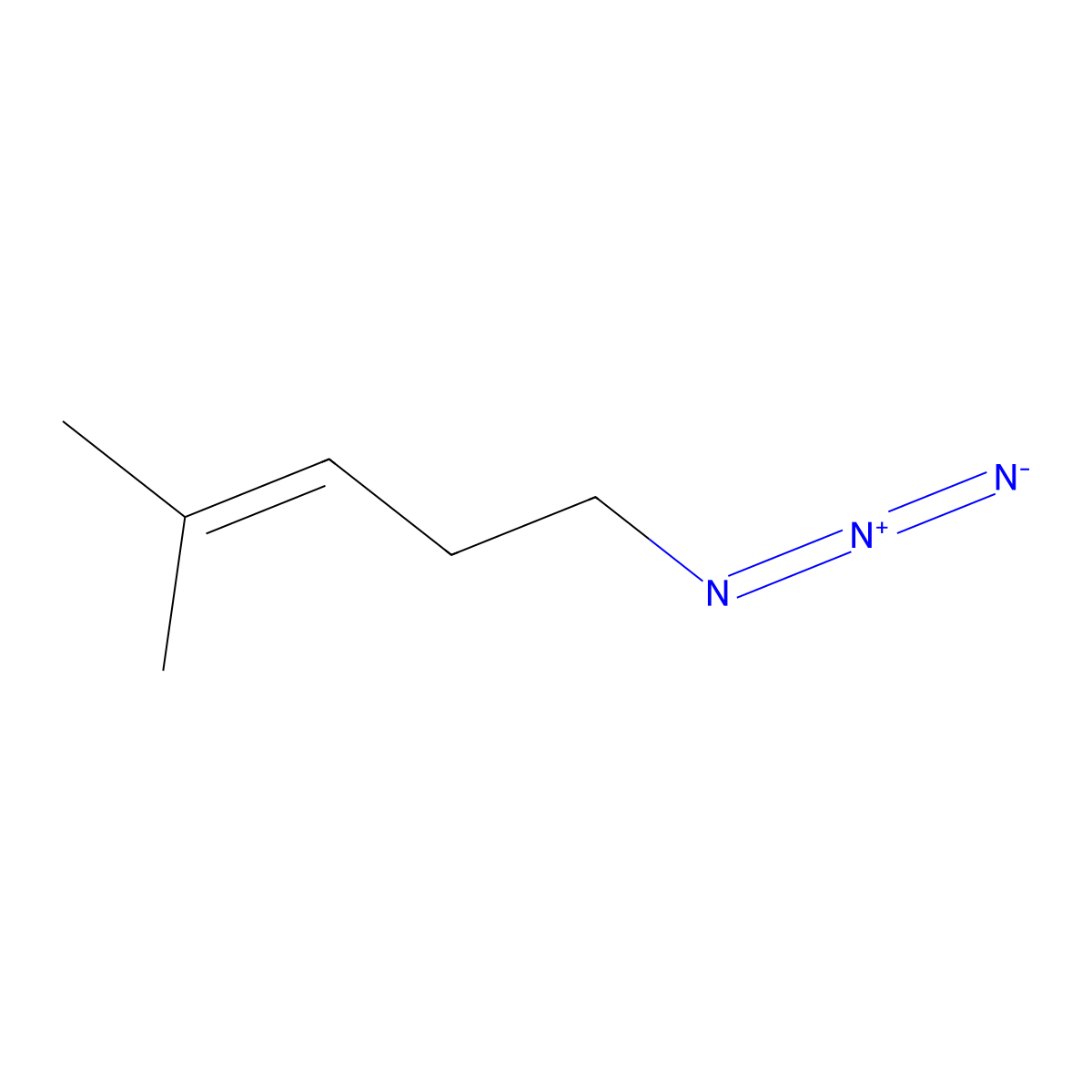 5-Azido-2-methylpent-2-ene molecular structure, CAS 76964-25-5