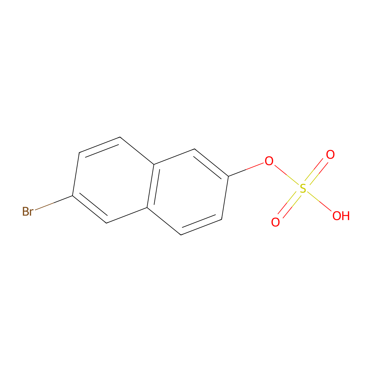 6-Bromo-2-naphthyl sulfate molecular structure, CAS 76964-74-4