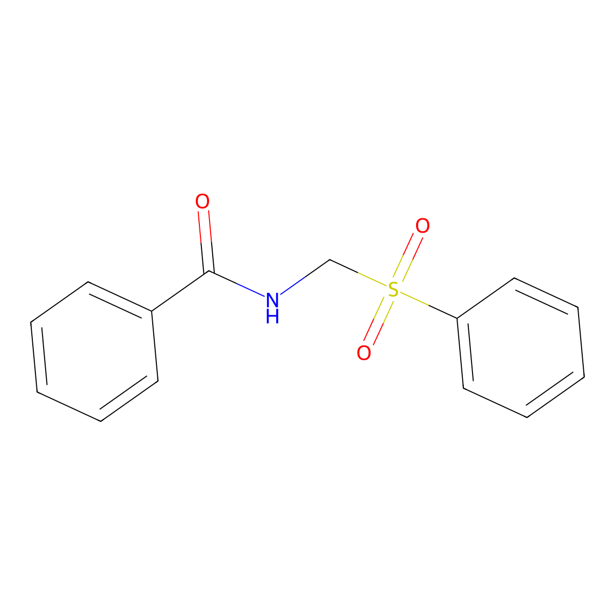 N-(Phenylsulfonylmethyl)benzamide molecular structure, CAS 76965-50-9
