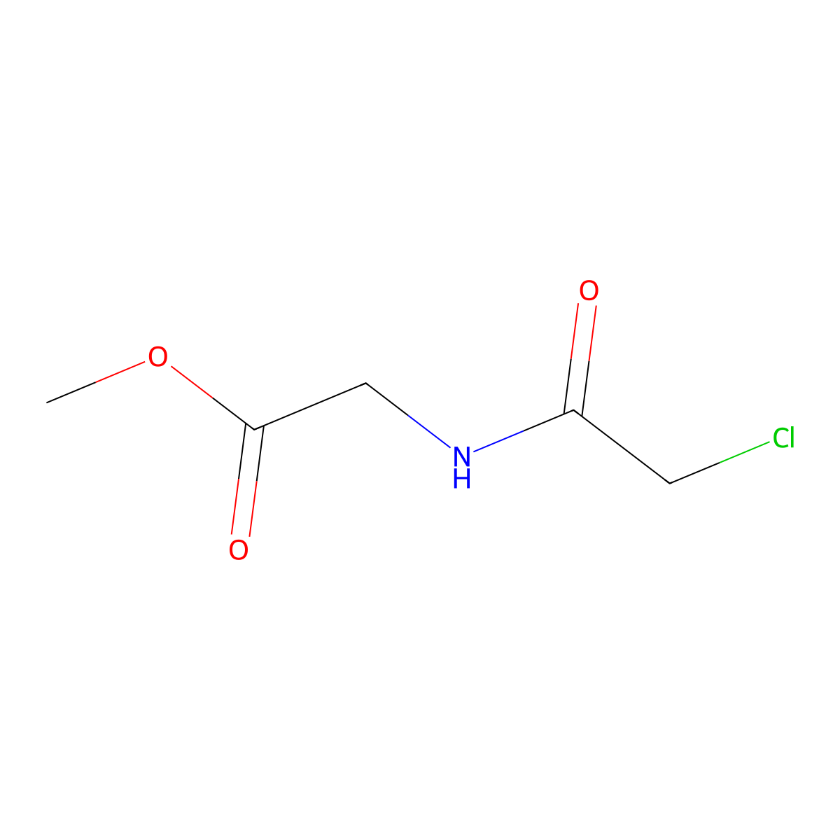 Methyl 2-(2-chloroacetamido)acetate molecular structure, CAS 76969-81-8