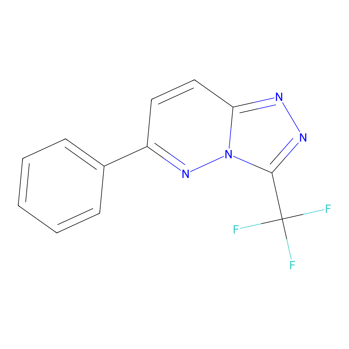 3-(Trifluoromethyl)-6-phenyl-1,2,4-triazolo[4,3-b]pyridazine molecular structure, CAS 76969-95-4