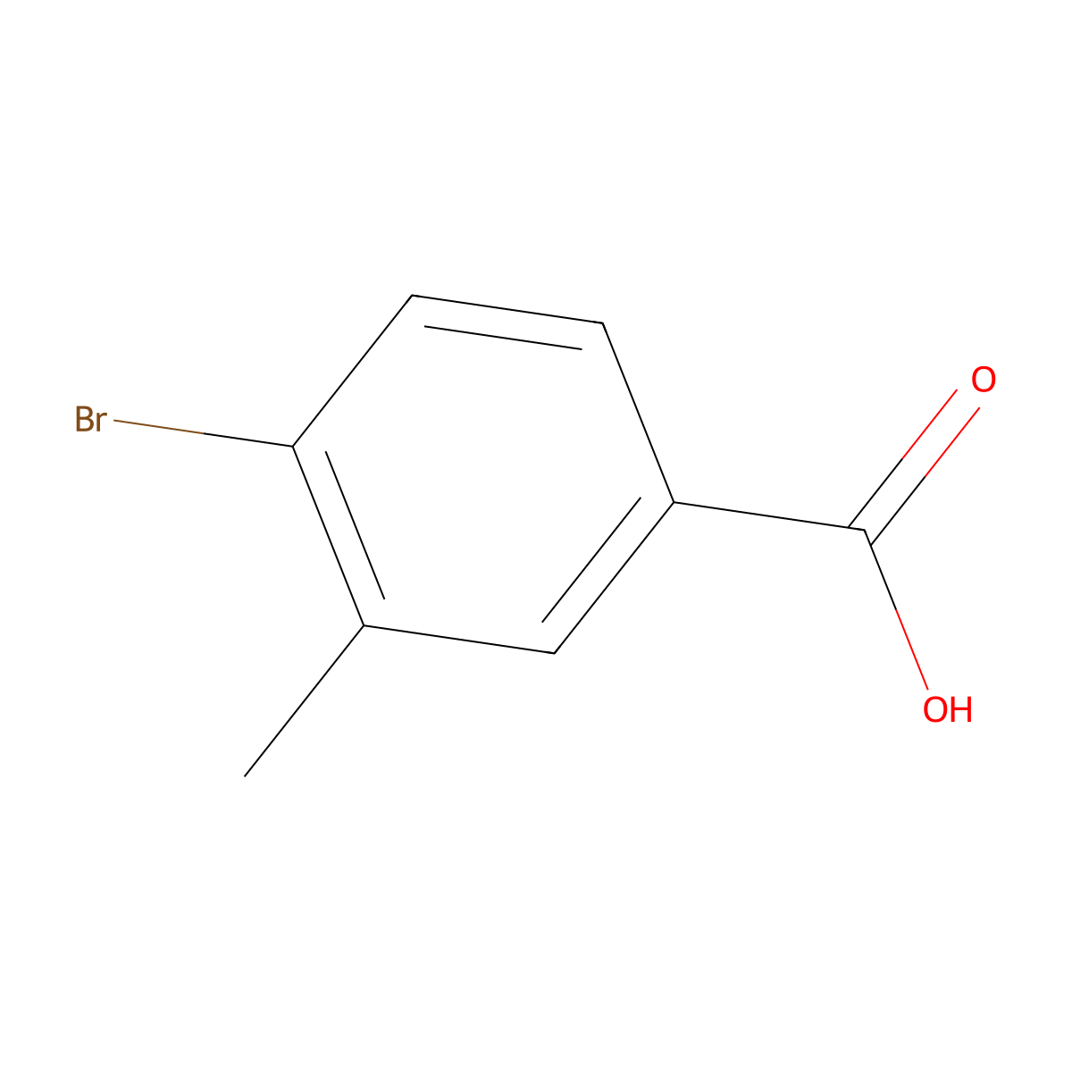 4-Bromo-3-methylbenzoic acid molecular structure, CAS 7697-28-1