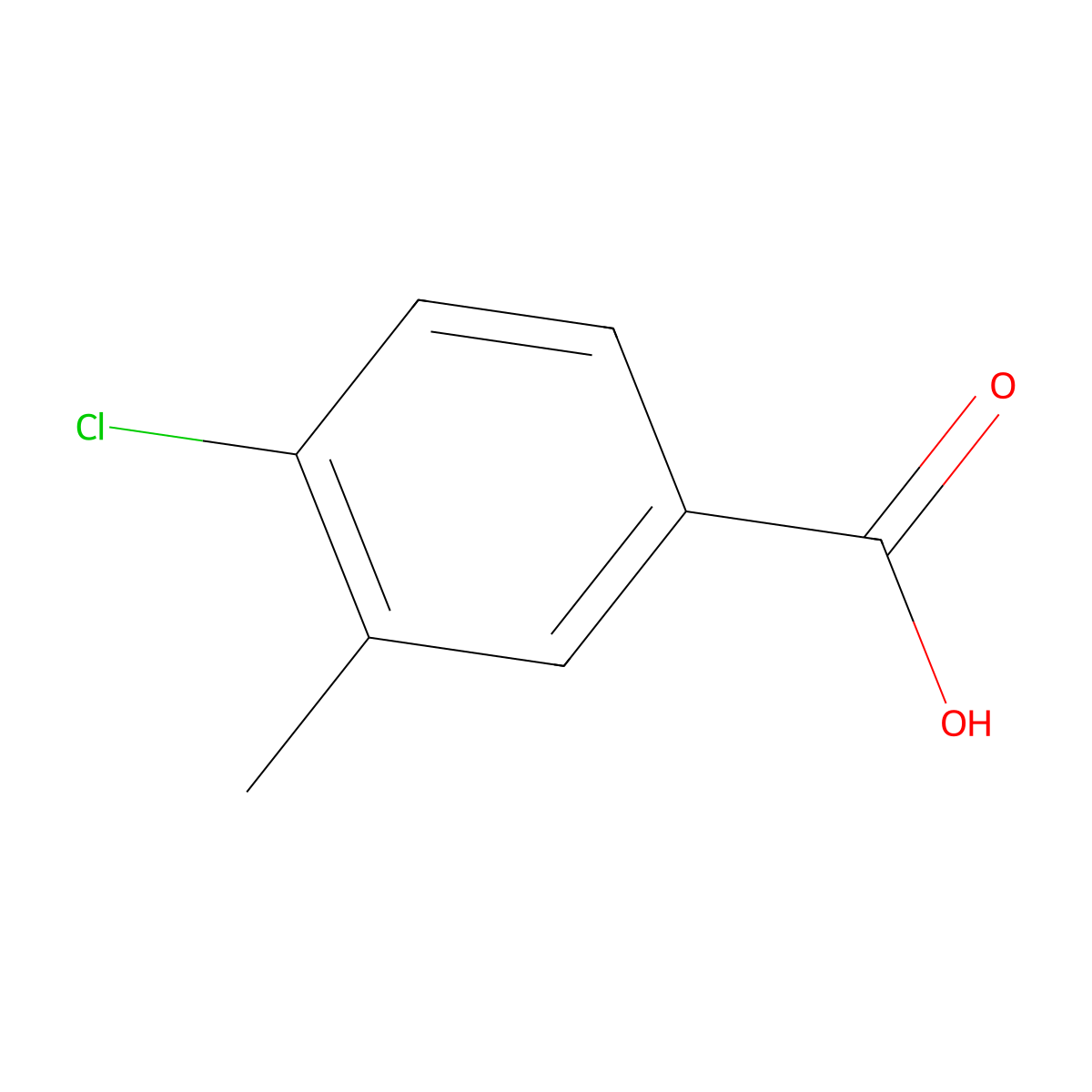 4-Chloro-3-methylbenzoic acid molecular structure, CAS 7697-29-2
