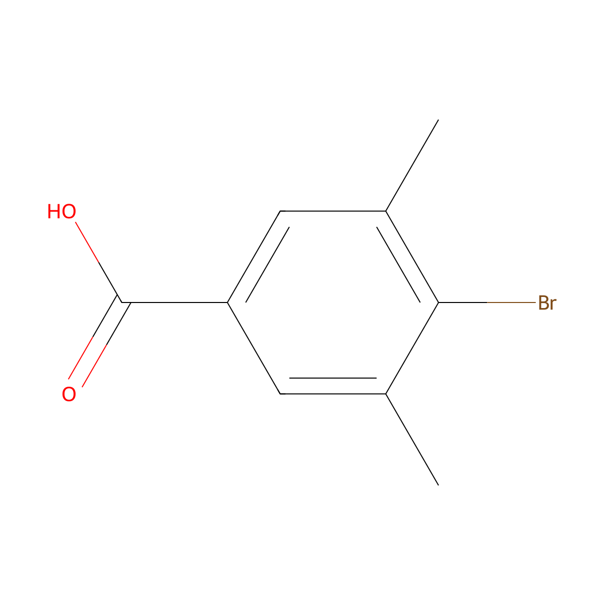 4-Bromo-3,5-dimethylbenzoic acid molecular structure, CAS 7697-32-7