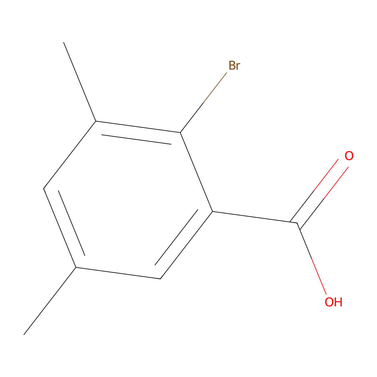 2-Bromo-3,5-dimethylbenzoic acid molecular structure, CAS 7697-33-8