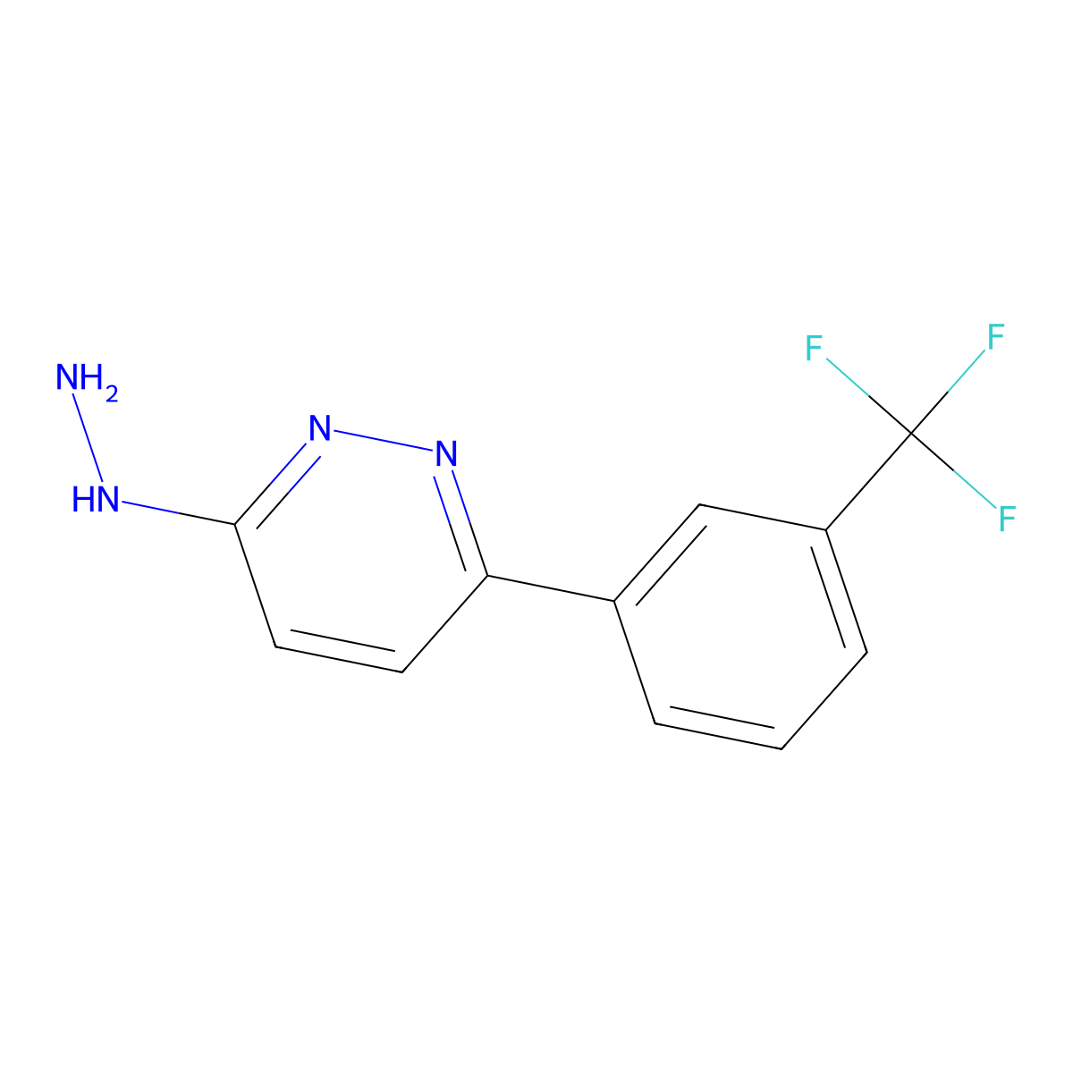 3-Hydrazinyl-6-[3-(trifluoromethyl)phenyl]pyridazine molecular structure, CAS 76970-16-6