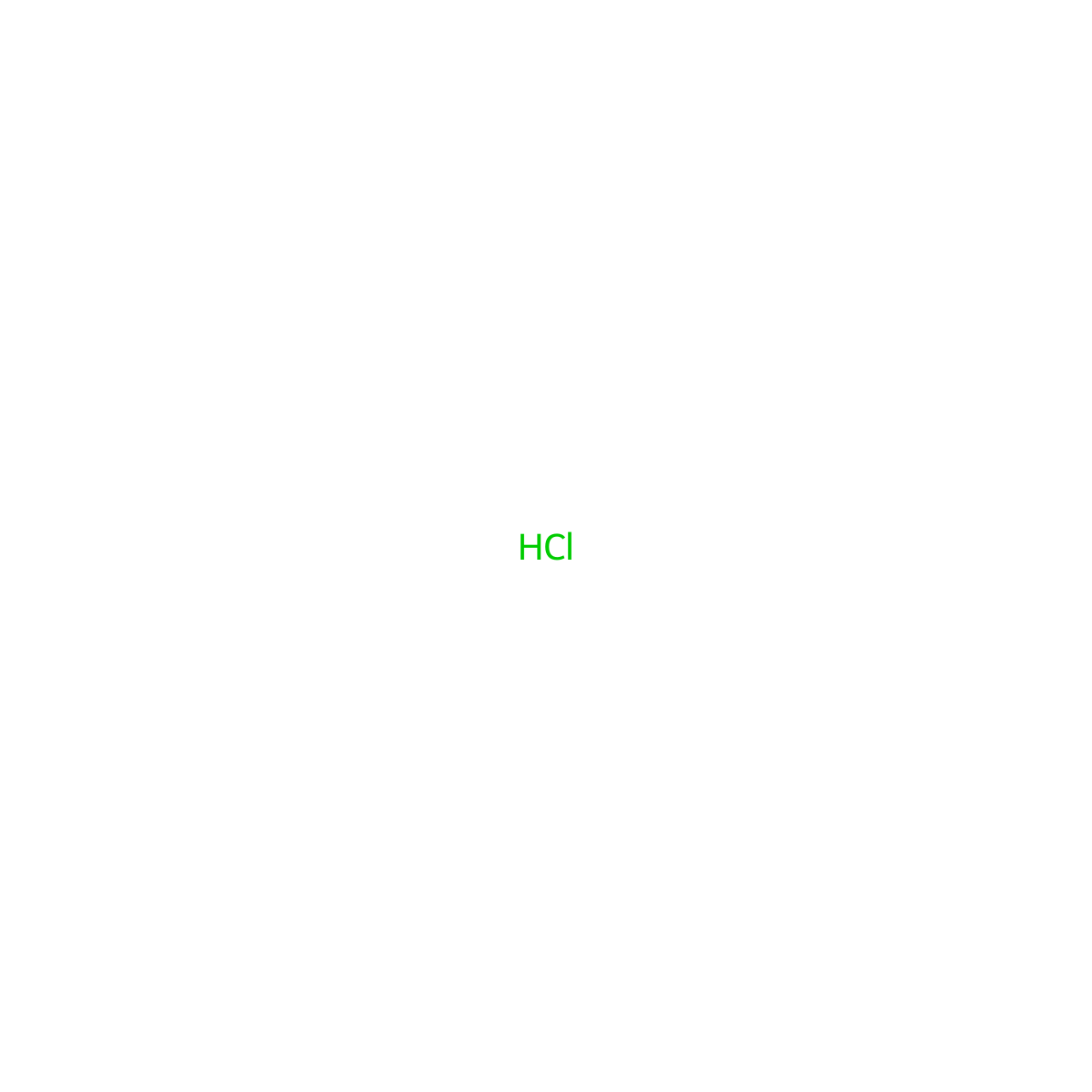 Deuterium chloride molecular structure, CAS 7698-05-7