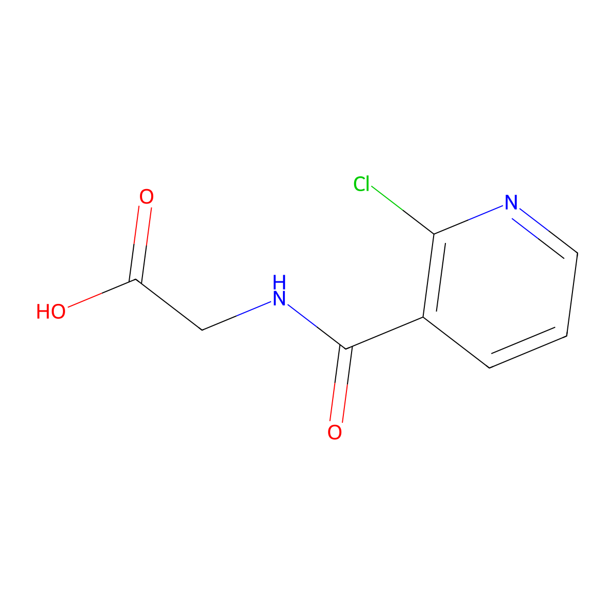 Glycine, N-(2-chloronicotinoyl)- molecular structure, CAS 76980-21-7