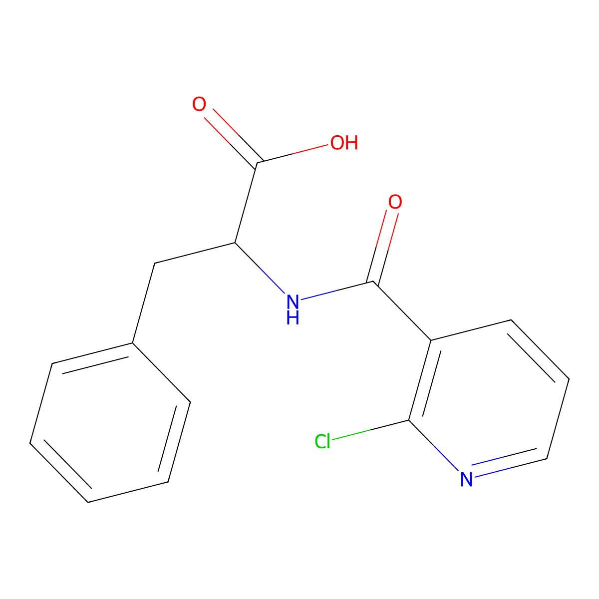 Alanine, N-(2-chloronicotinoyl)-3-phenyl- molecular structure, CAS 76980-23-9