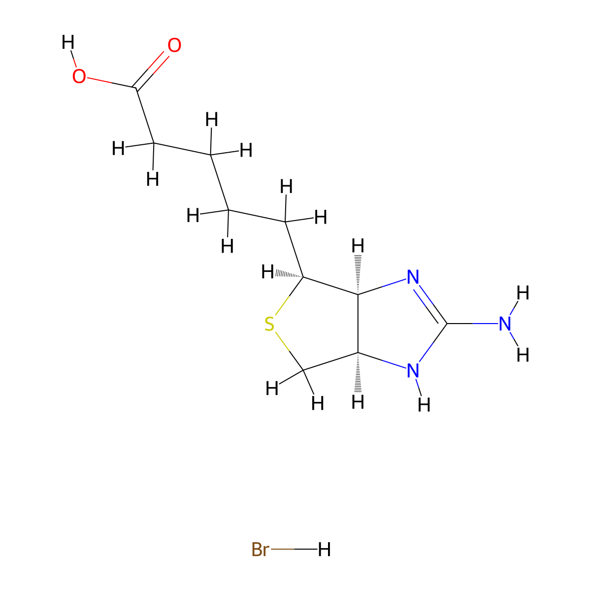 2-Iminobiotin hydrobromide molecular structure, CAS 76985-52-9