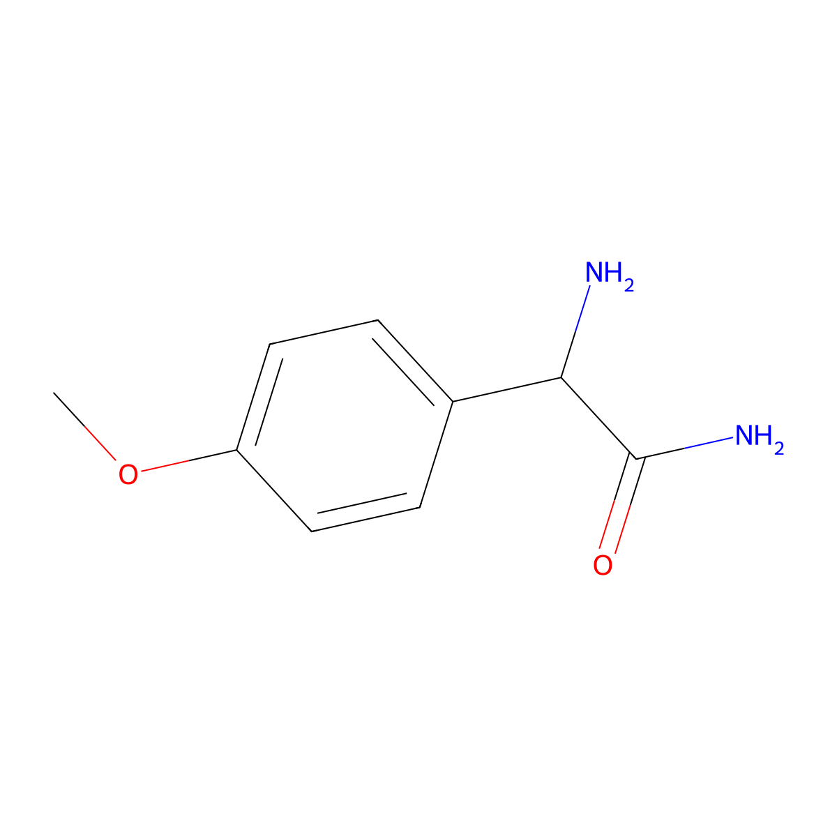2-Amino-2-(4-methoxyphenyl)acetamide molecular structure, CAS 76986-15-7