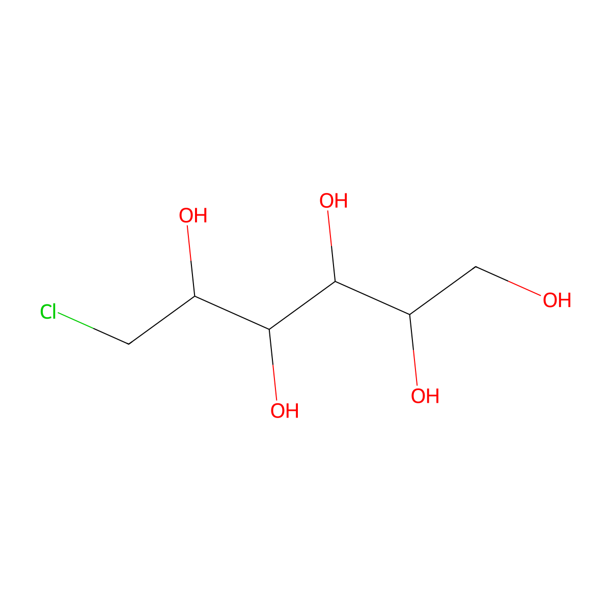 6-Chloro-6-deoxyglucitol molecular structure, CAS 76986-26-0