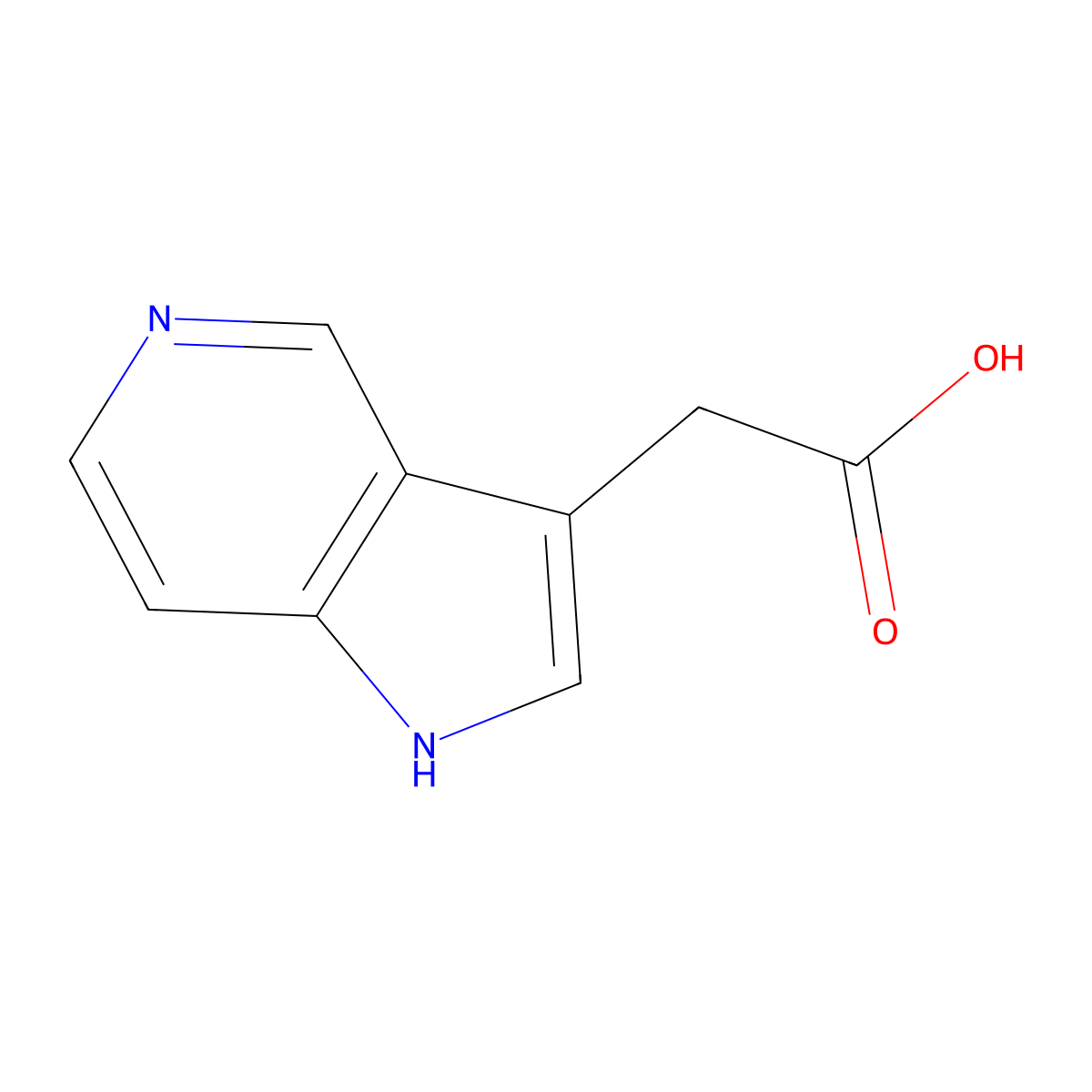 2-(1H-pyrrolo[3,2-c]pyridin-3-yl)acetic acid molecular structure, CAS 769860-34-6