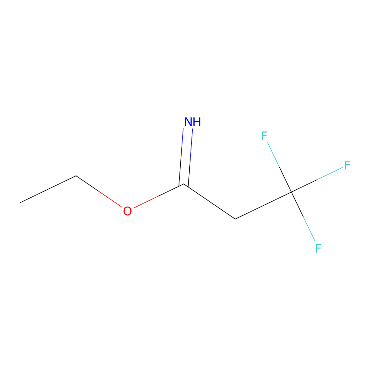 Ethyl 3,3,3-trifluoropropanimidate molecular structure, CAS 769861-47-4