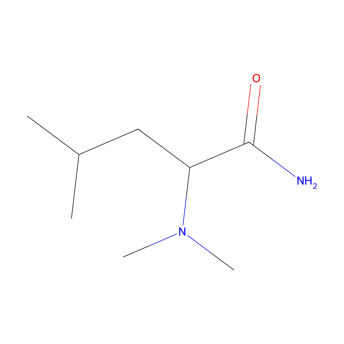 (R)-2-(Dimethylamino)-4-methylpentanamide molecular structure, CAS 769881-75-6