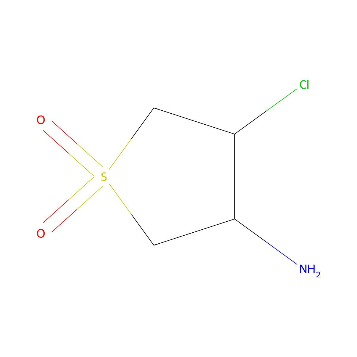 (3R,4S)-3-Amino-4-chlorotetrahydrothiophene 1,1-dioxide molecular structure, CAS 769883-23-0