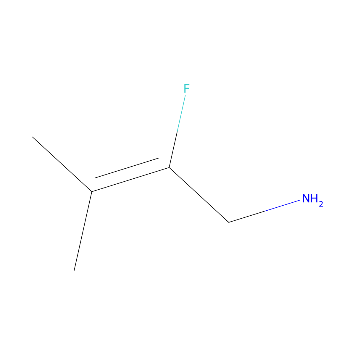 2-Fluoro-3-methylbut-2-en-1-amine molecular structure, CAS 769898-14-8