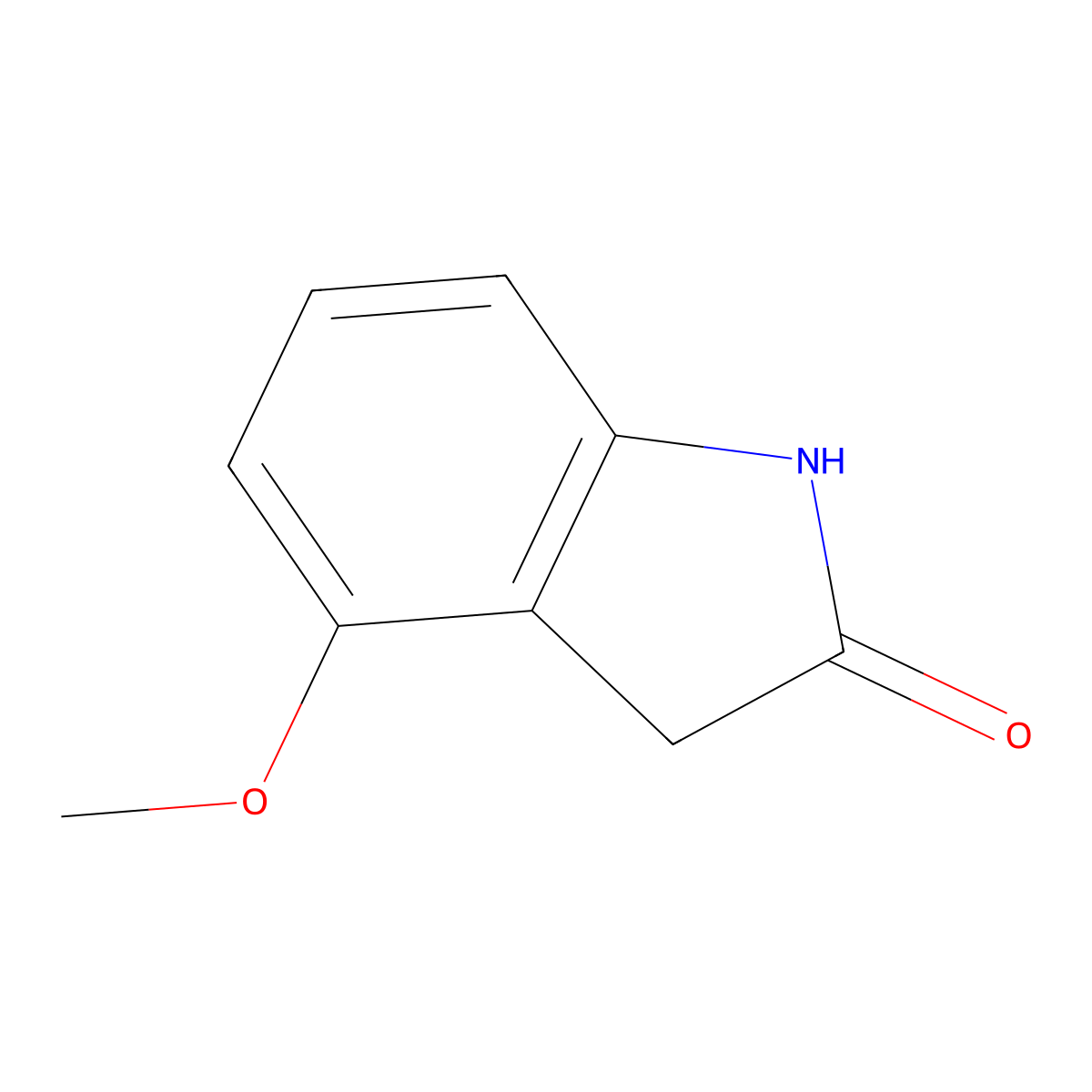 4-Methoxy-2-indolinone molecular structure, CAS 7699-17-4