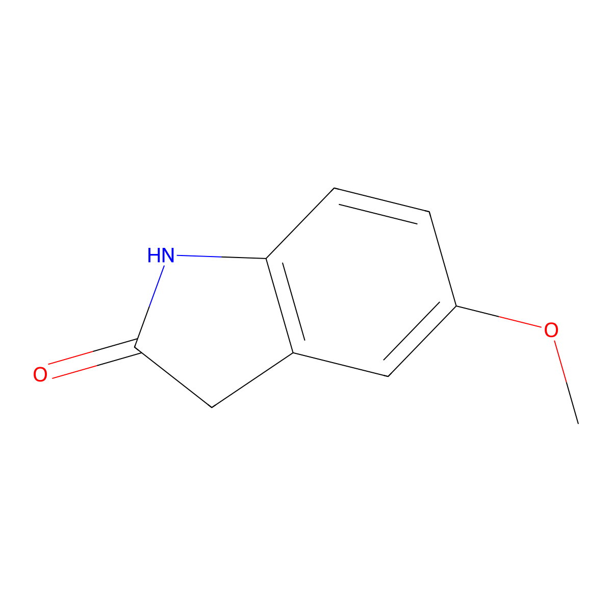 5-Methoxyoxindole molecular structure, CAS 7699-18-5