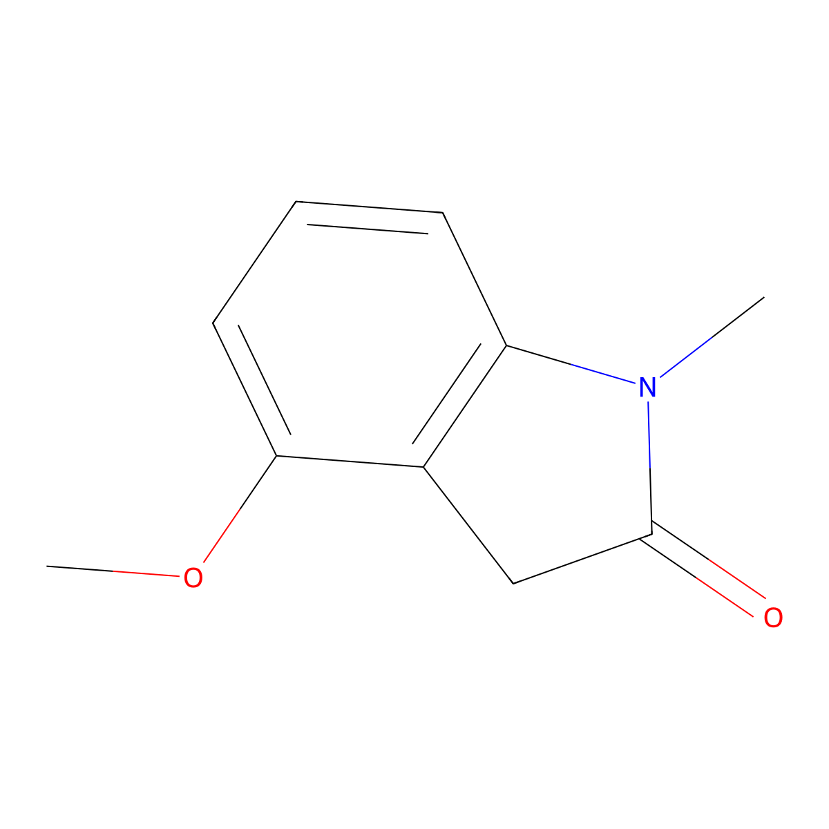 1,3-Dihydro-4-methoxy-1-methyl-2H-indol-2-one molecular structure, CAS 7699-21-0