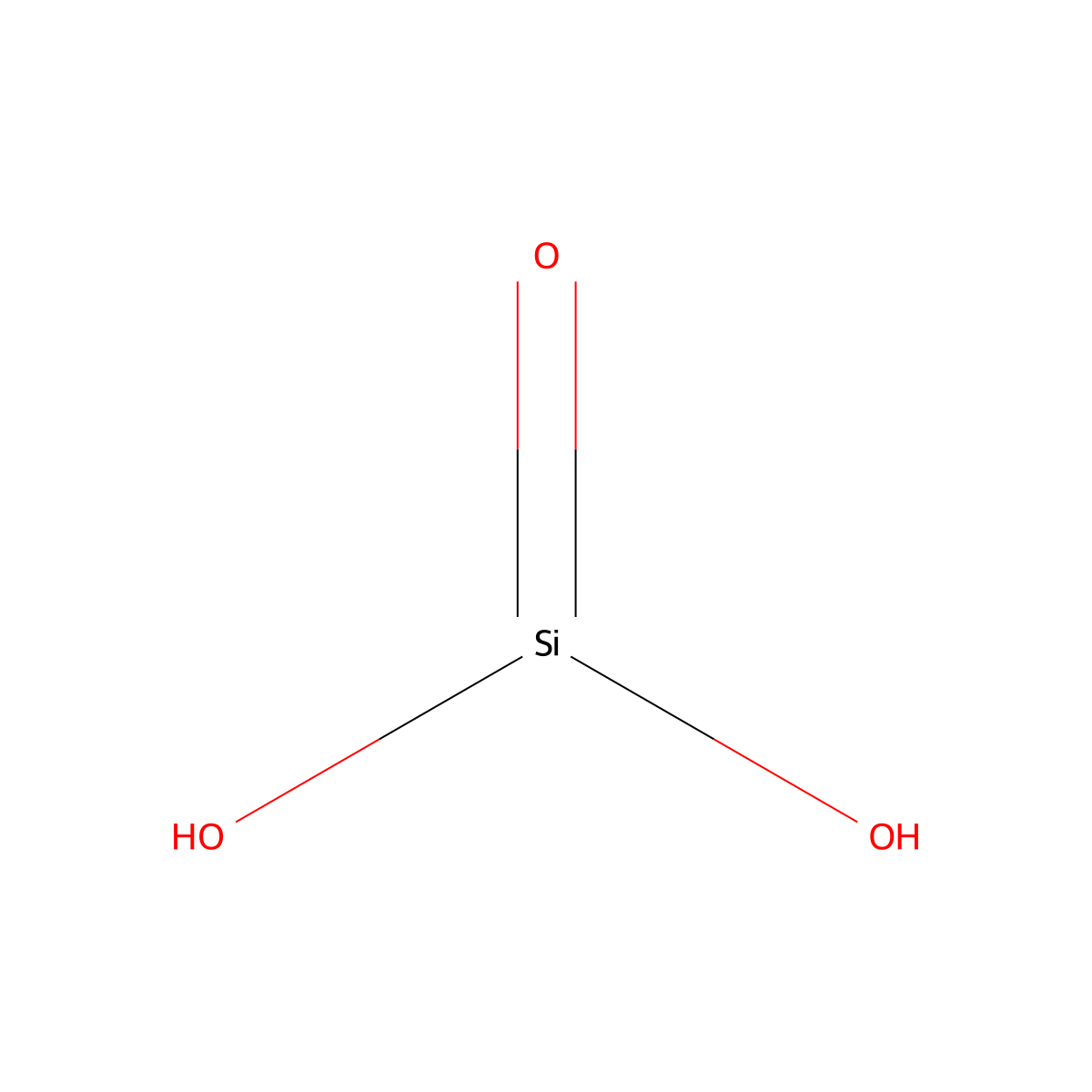 Metasilicic acid molecular structure, CAS 7699-41-4