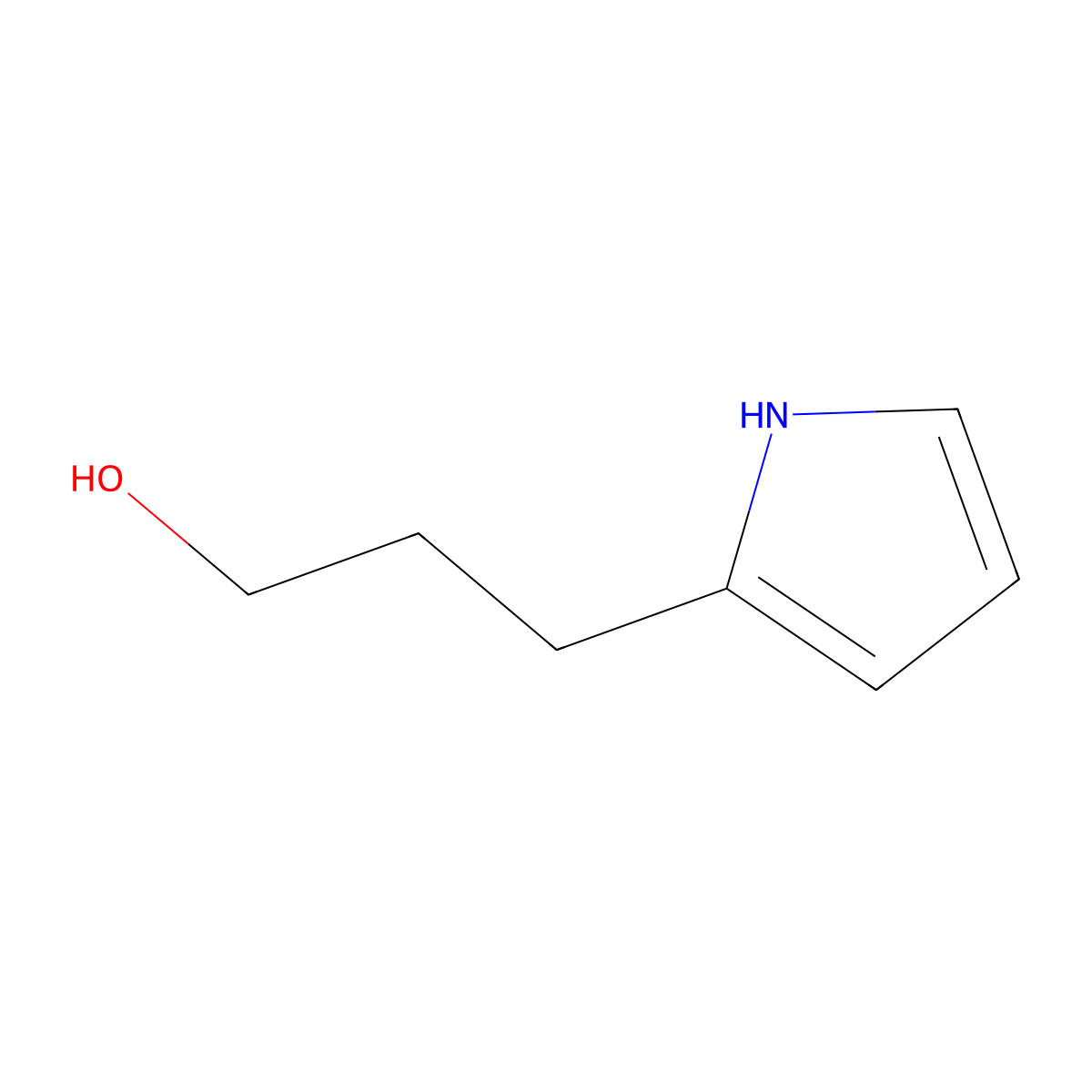 3-(1H-Pyrrol-2-yl)propan-1-ol molecular structure, CAS 7699-48-1
