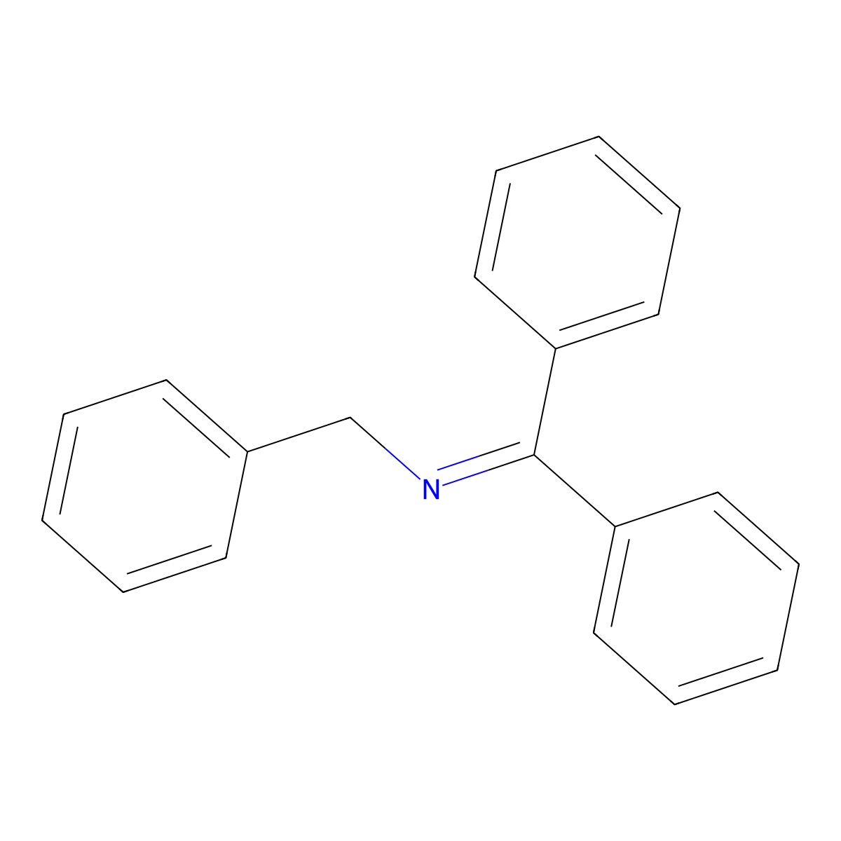 Benzylamine, N-(diphenylmethylene)- molecular structure, CAS 7699-79-8