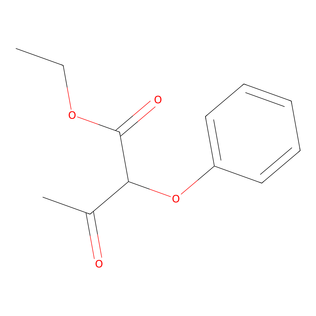 Ethyl 3-oxo-2-phenoxybutanoate molecular structure, CAS 7699-83-4