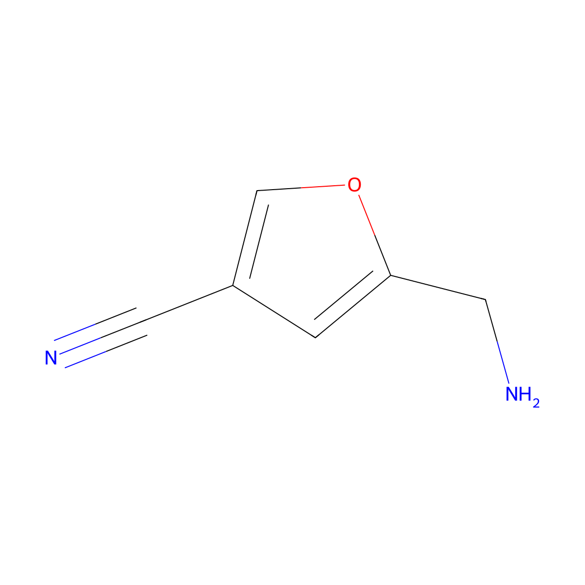 5-(Aminomethyl)furan-3-carbonitrile molecular structure, CAS 769906-98-1