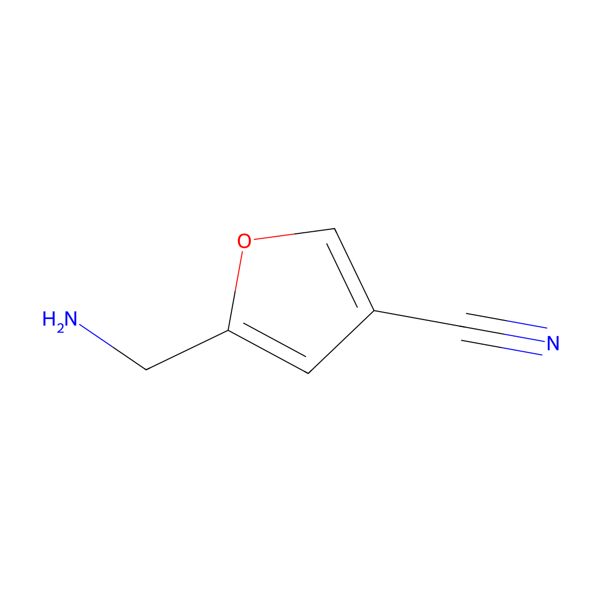 5-(Aminomethyl)furan-3-carbonitrile molecular structure, CAS 769906-98-1