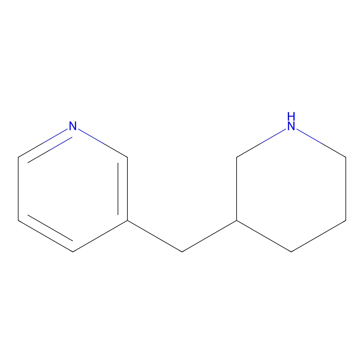 3-((Piperidin-3-yl)methyl)pyridine molecular structure, CAS 769909-25-3