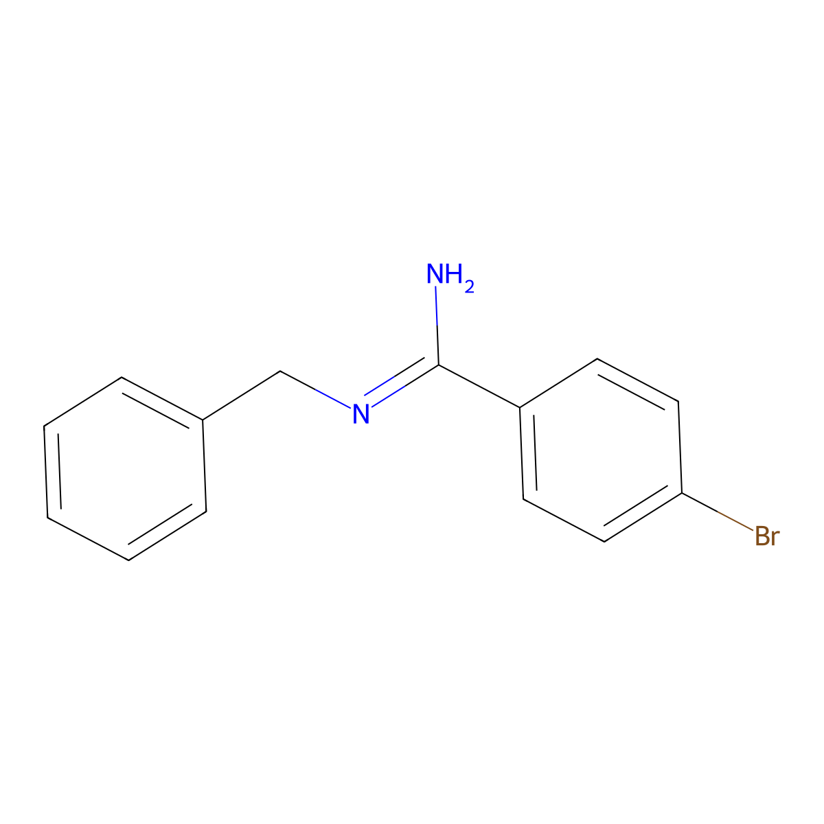 N-benzyl-4-bromobenzenecarboximidamide molecular structure, CAS 769909-82-2