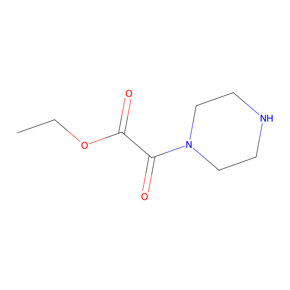 Ethyl 2-oxo-2-(piperazin-1-yl)acetate molecular structure, CAS 769917-26-2