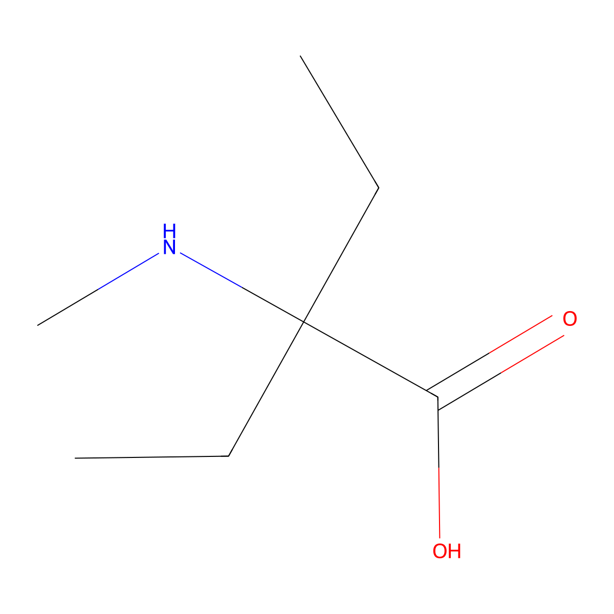 2-Ethyl-2-(methylamino)butanoic acid molecular structure, CAS 769919-04-2