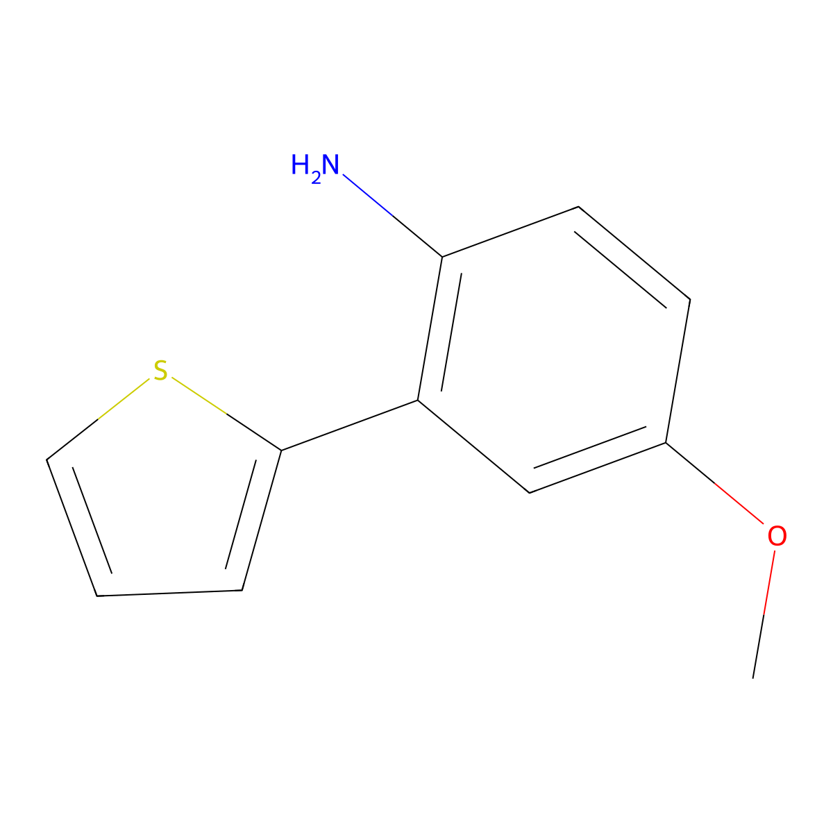 4-Methoxy-2-thien-2-ylaniline molecular structure, CAS 769921-99-5