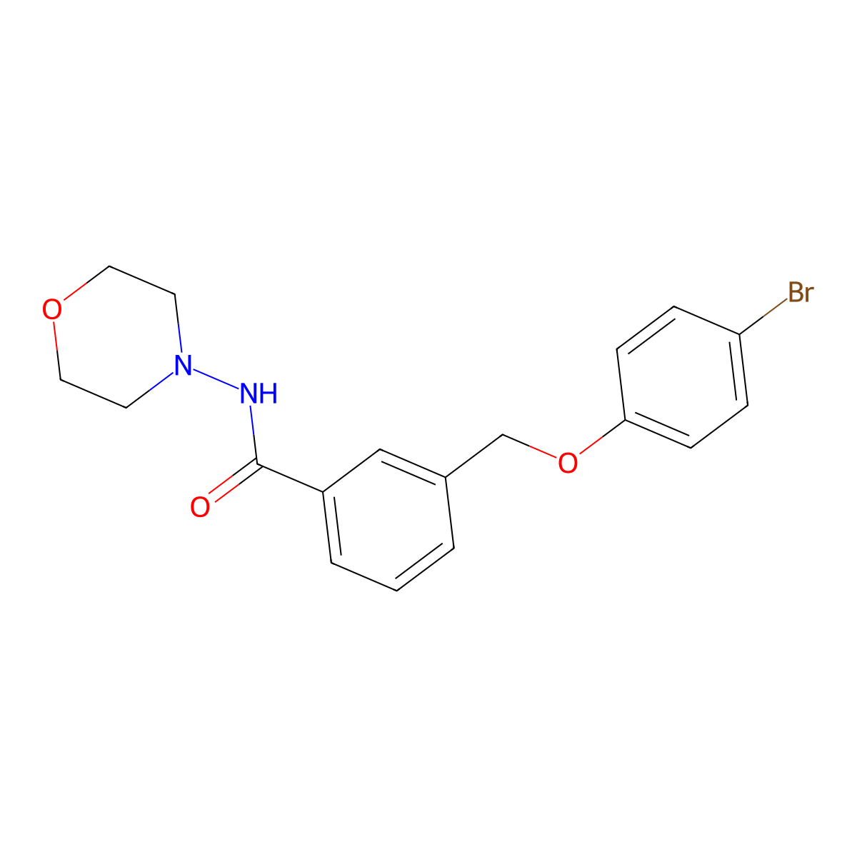 3-[(4-bromophenoxy)methyl]-N-morpholin-4-ylbenzamide molecular structure, CAS 769924-66-5
