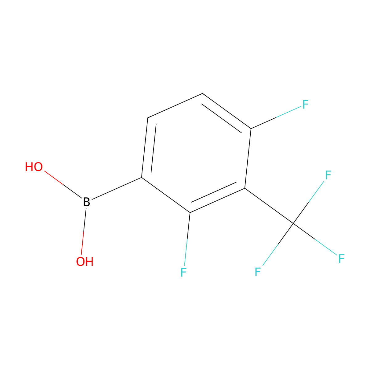 (2,4-Difluoro-3-(trifluoromethyl)phenyl)boronic acid molecular structure, CAS 769937-40-8