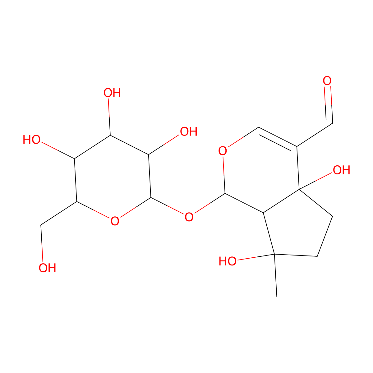 Euphroside molecular structure, CAS 76994-07-5