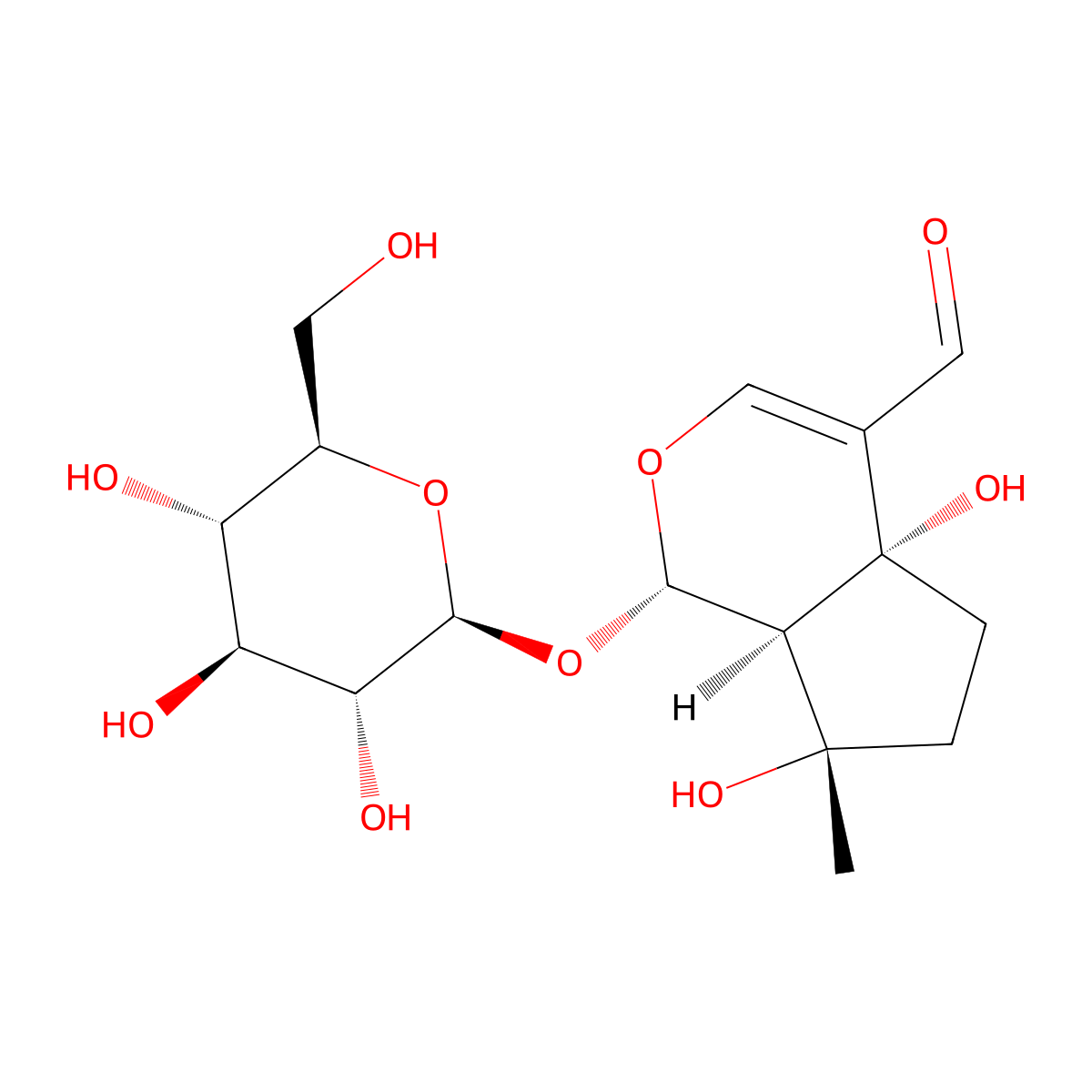 Euphroside molecular structure, CAS 76994-07-5