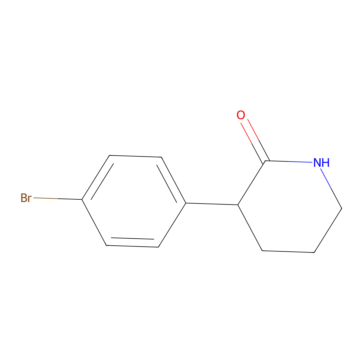 3-(4-Bromophenyl)piperidin-2-one molecular structure, CAS 769944-71-0