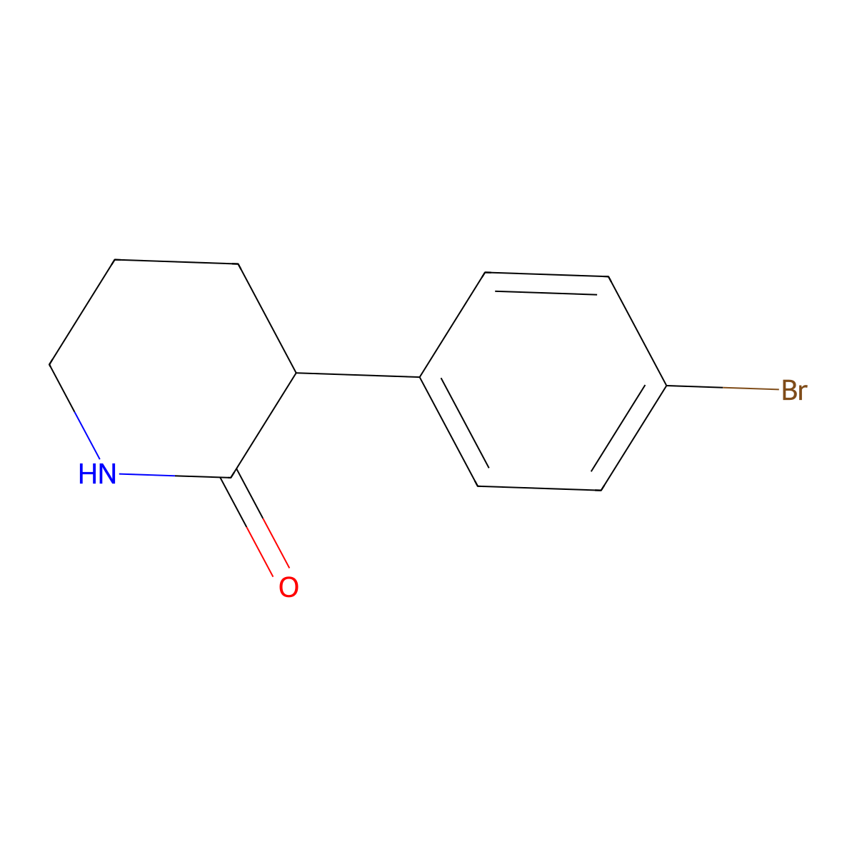 3-(4-Bromophenyl)piperidin-2-one molecular structure, CAS 769944-71-0