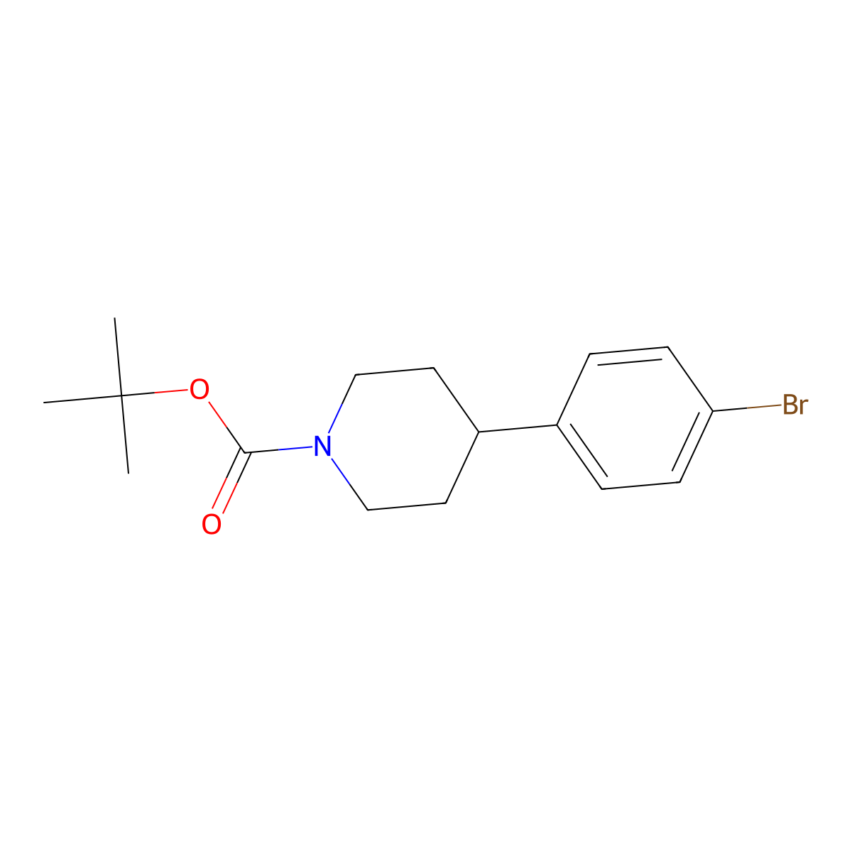 1-N-Boc-4-(4-bromophenyl)piperidine molecular structure, CAS 769944-78-7
