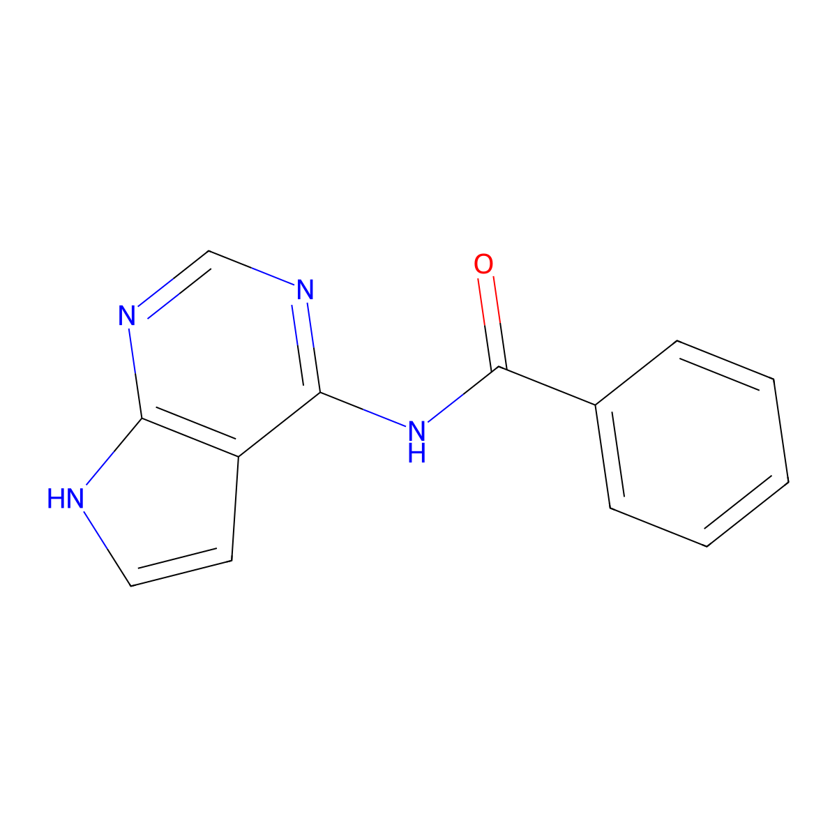N-(7H-pyrrolo[2,3-d]pyrimidin-4-yl)benzamide molecular structure, CAS 769951-33-9