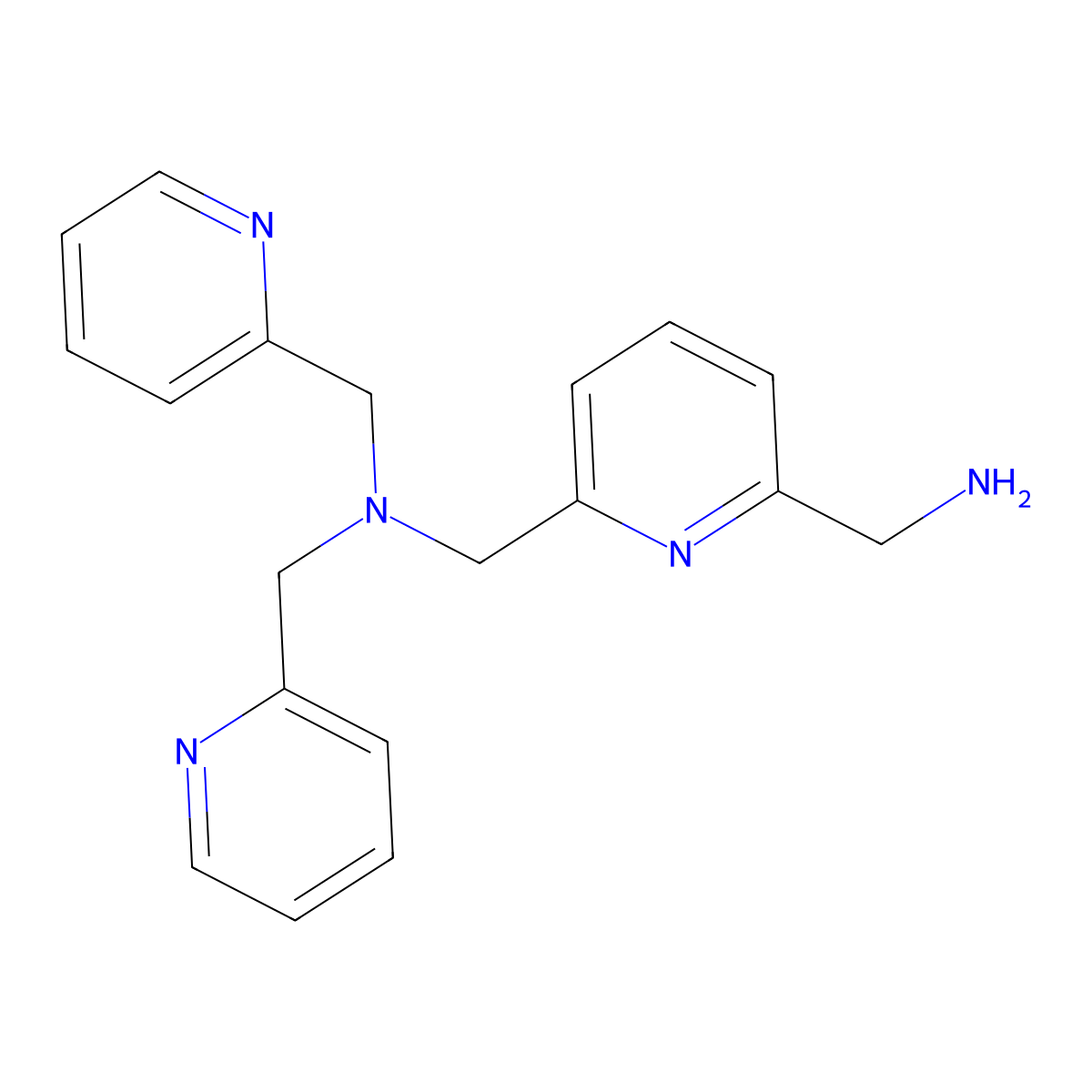 1-(6-(Aminomethyl)pyridin-2-yl)-N,N-bis(pyridin-2-ylmethyl)methanamine molecular structure, CAS 769952-01-4