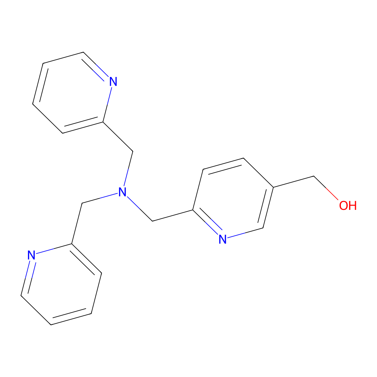 3-Pyridinemethanol, 6-[[bis(2-pyridinylmethyl)amino]methyl]- molecular structure, CAS 769952-03-6