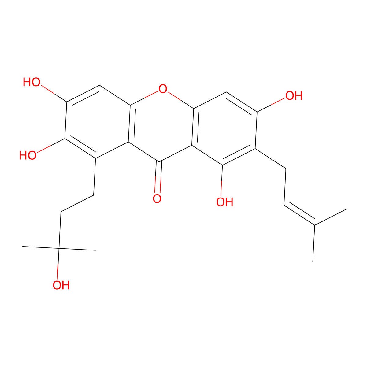 Garcinone C molecular structure, CAS 76996-27-5