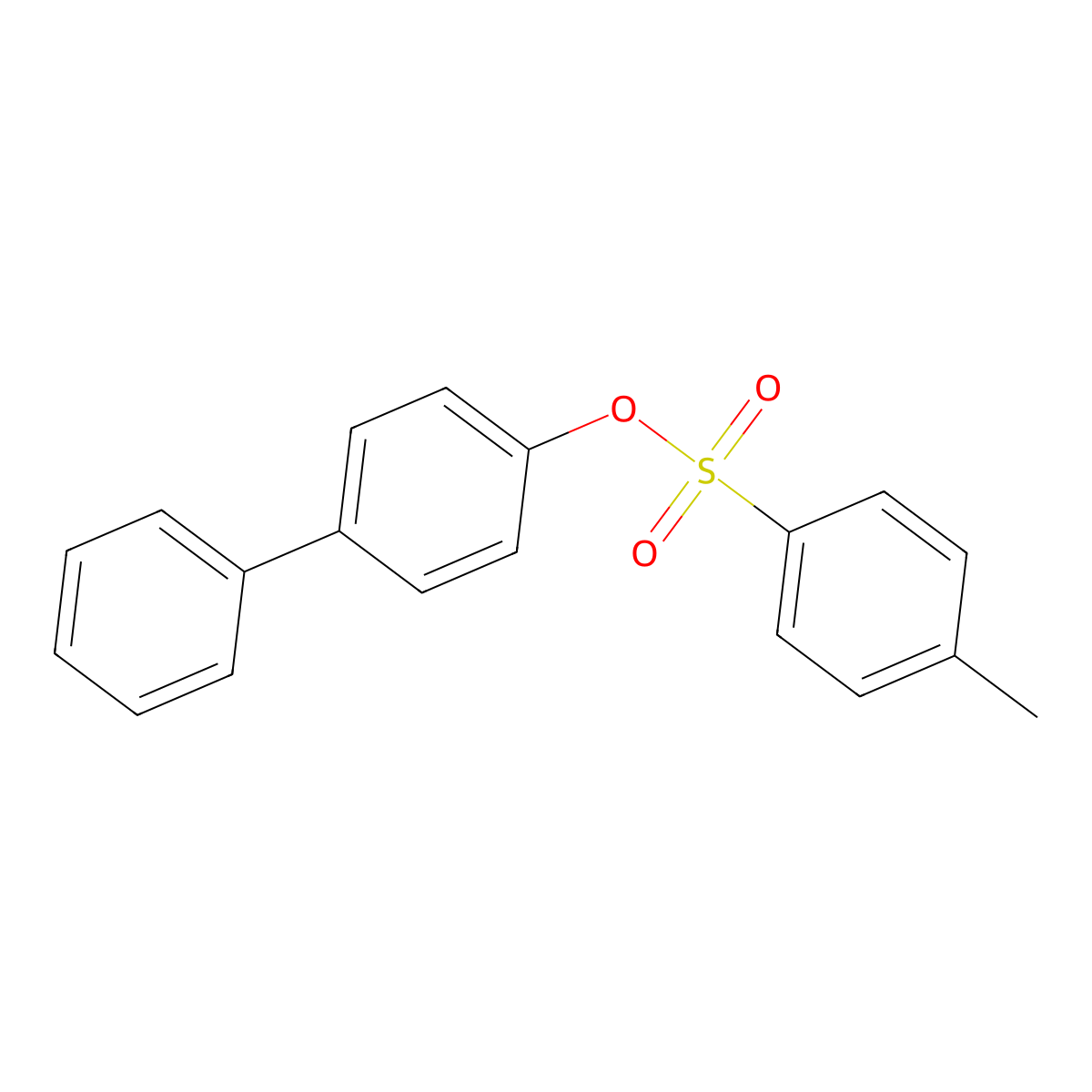 Biphenyl-4-yl 4-methylbenzenesulfonate molecular structure, CAS 76996-40-2